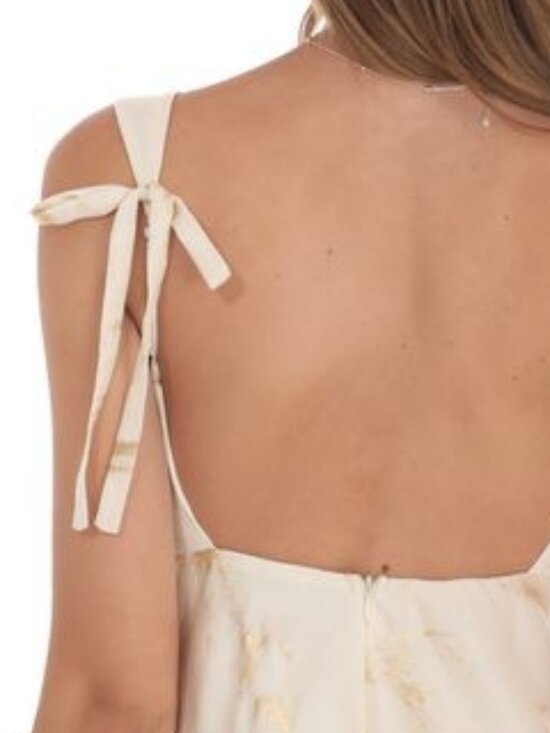 Lucy in the Sky Dresses & Skirts - LUCY IN THE SKY Gold Foil Open Back Mini Dress - Size Extra Small